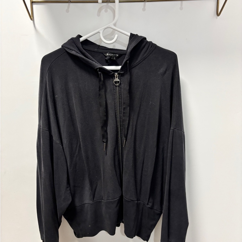 Athleta Black Zip-Up Hoodie